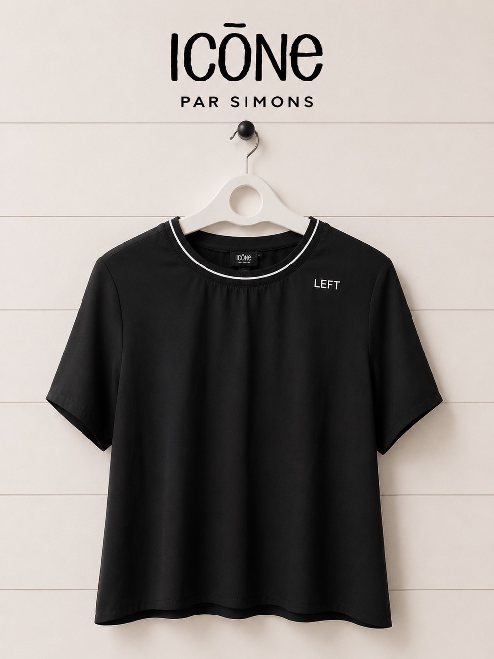 ICÔNE by Simons black blouse, women’s size XL.